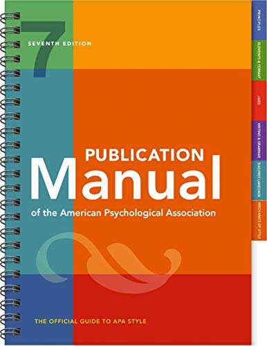 Publication manual of the American Psychological Association : the official guide to APA style