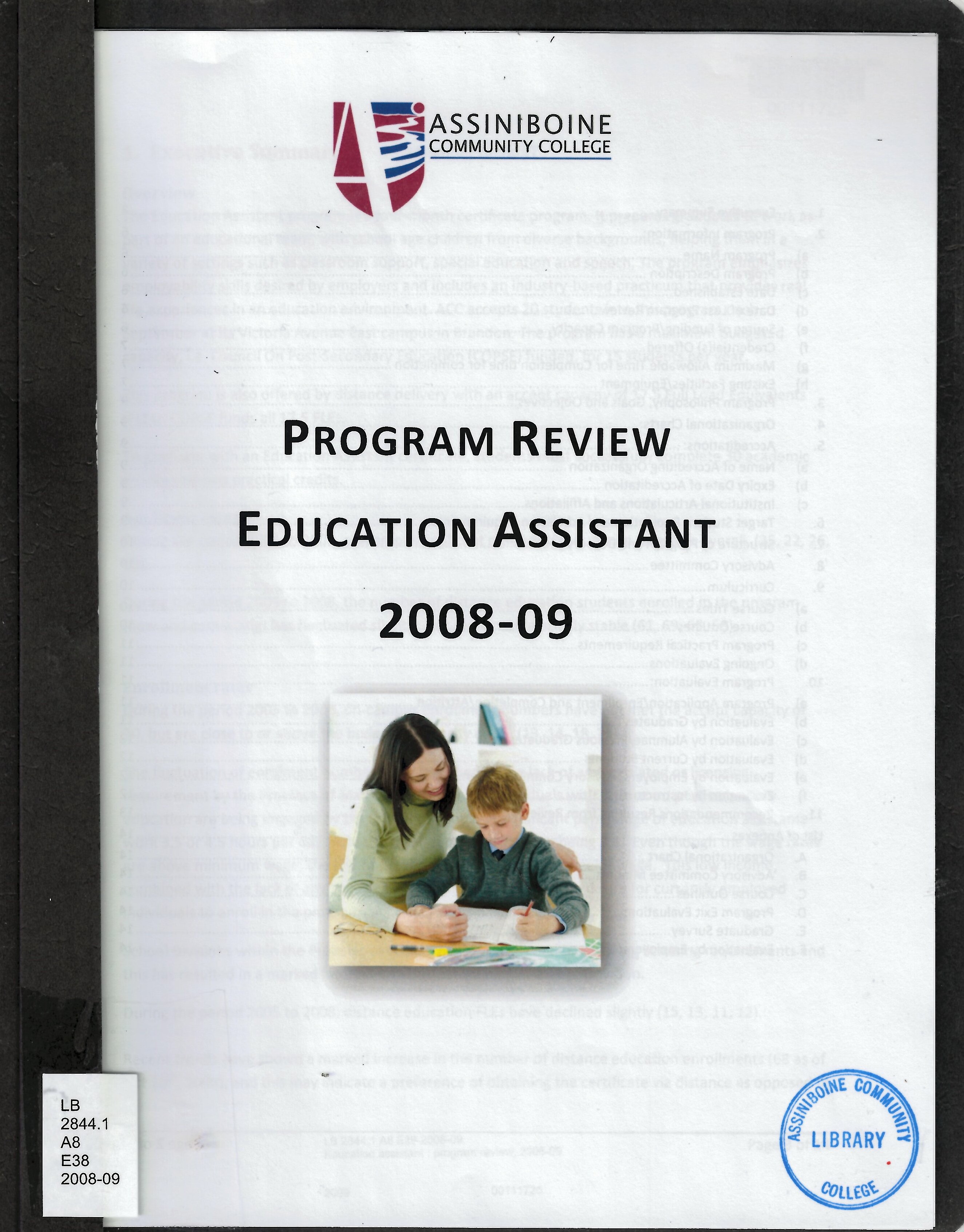 Education assistant : program review, 2008-09