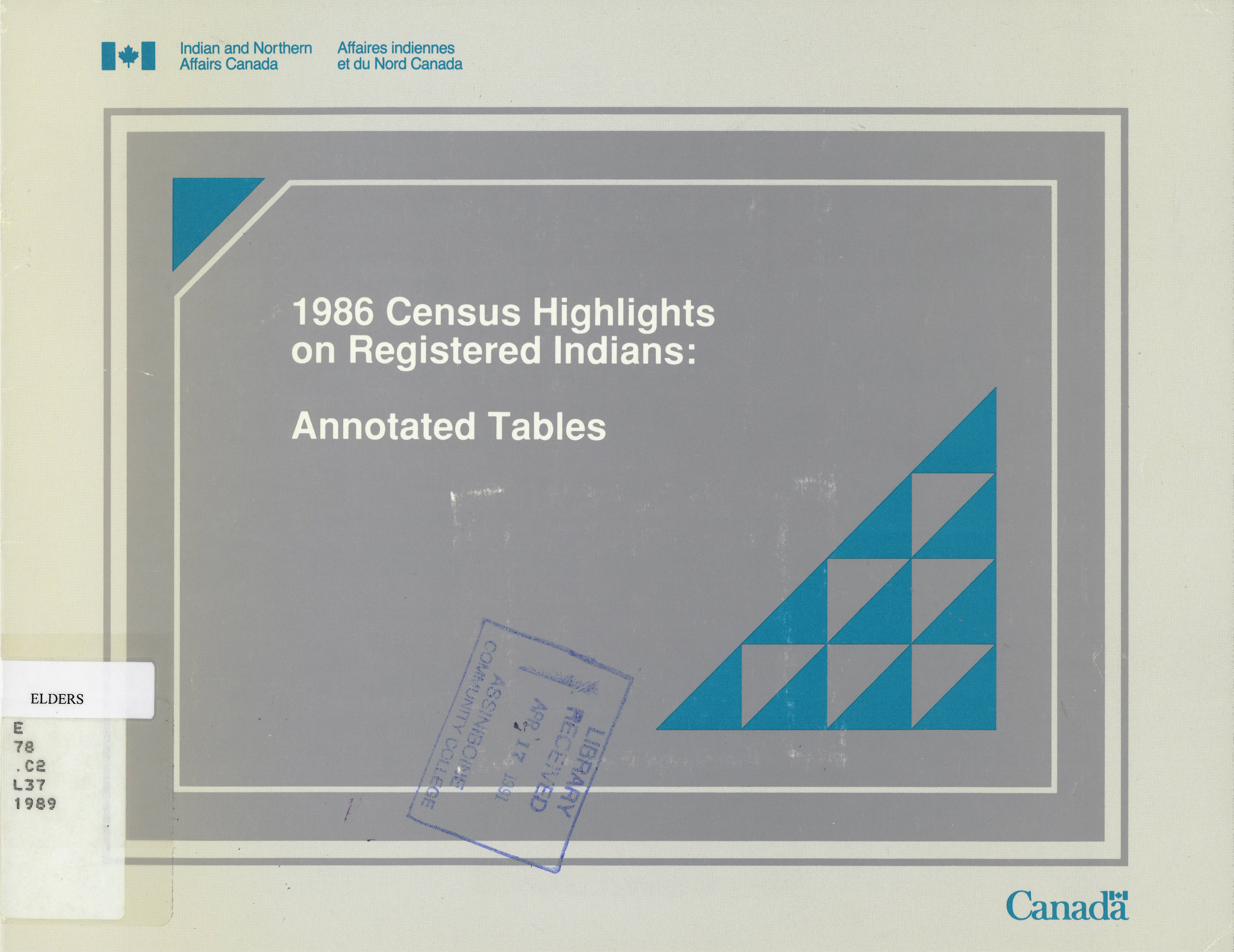 1986 census highlights on registered Indians: : annotated  tables /