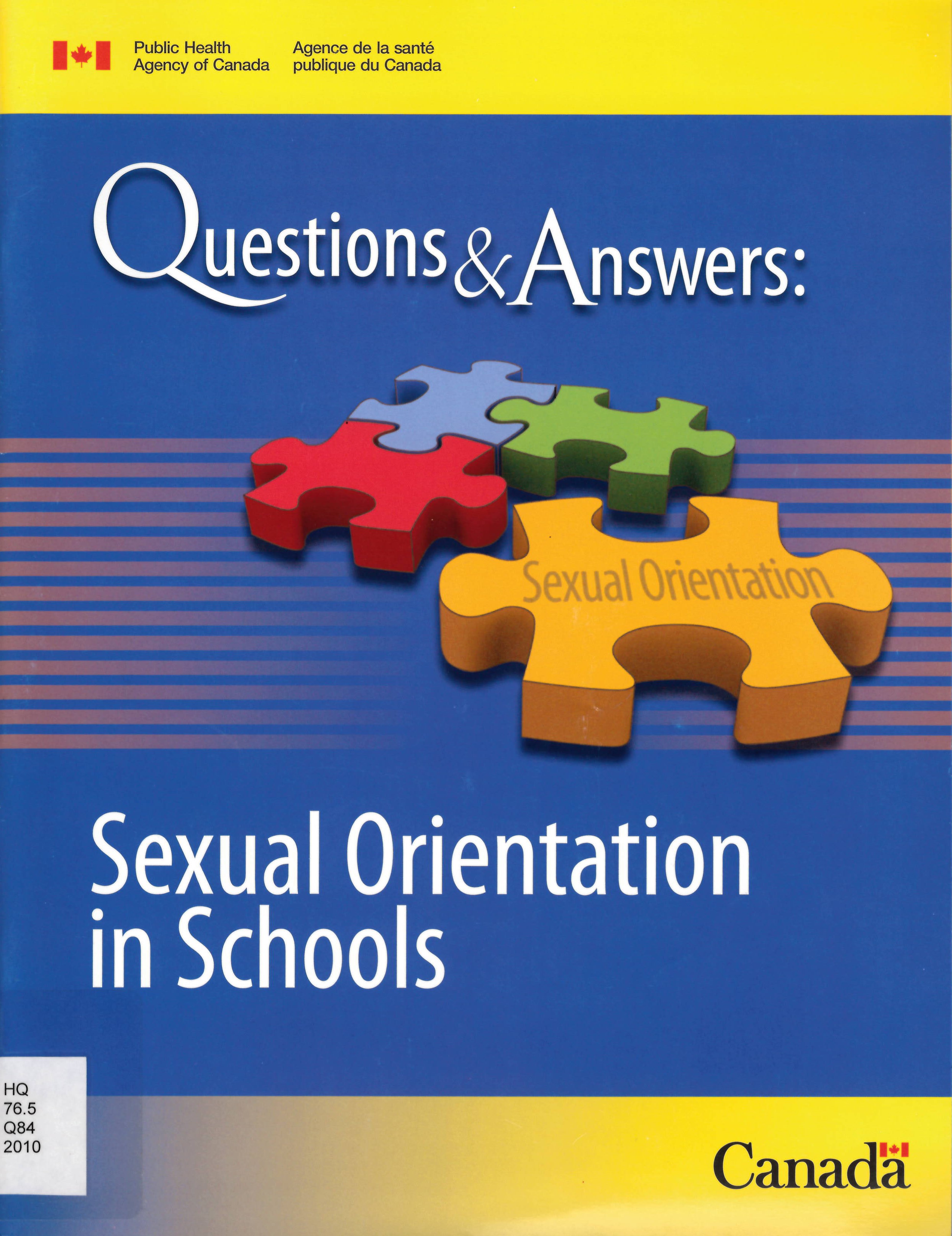 Questions & answers : sexual orientation in schools