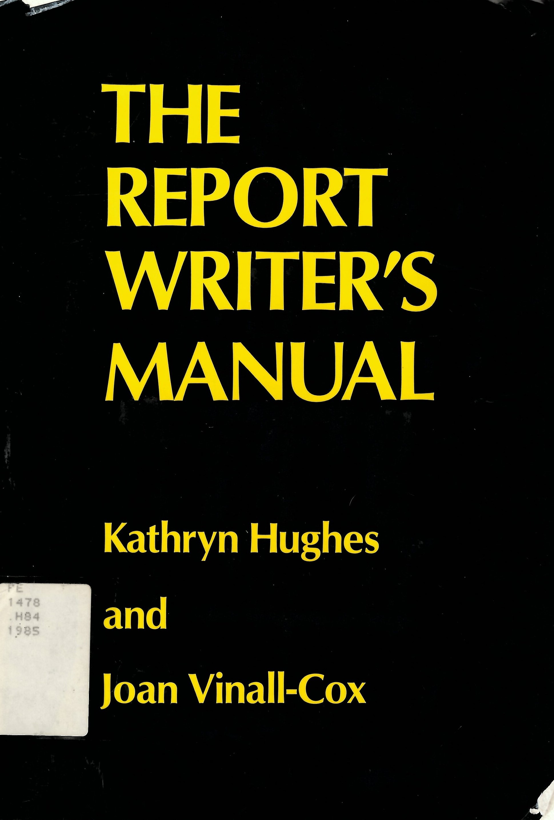 Report writer's manual