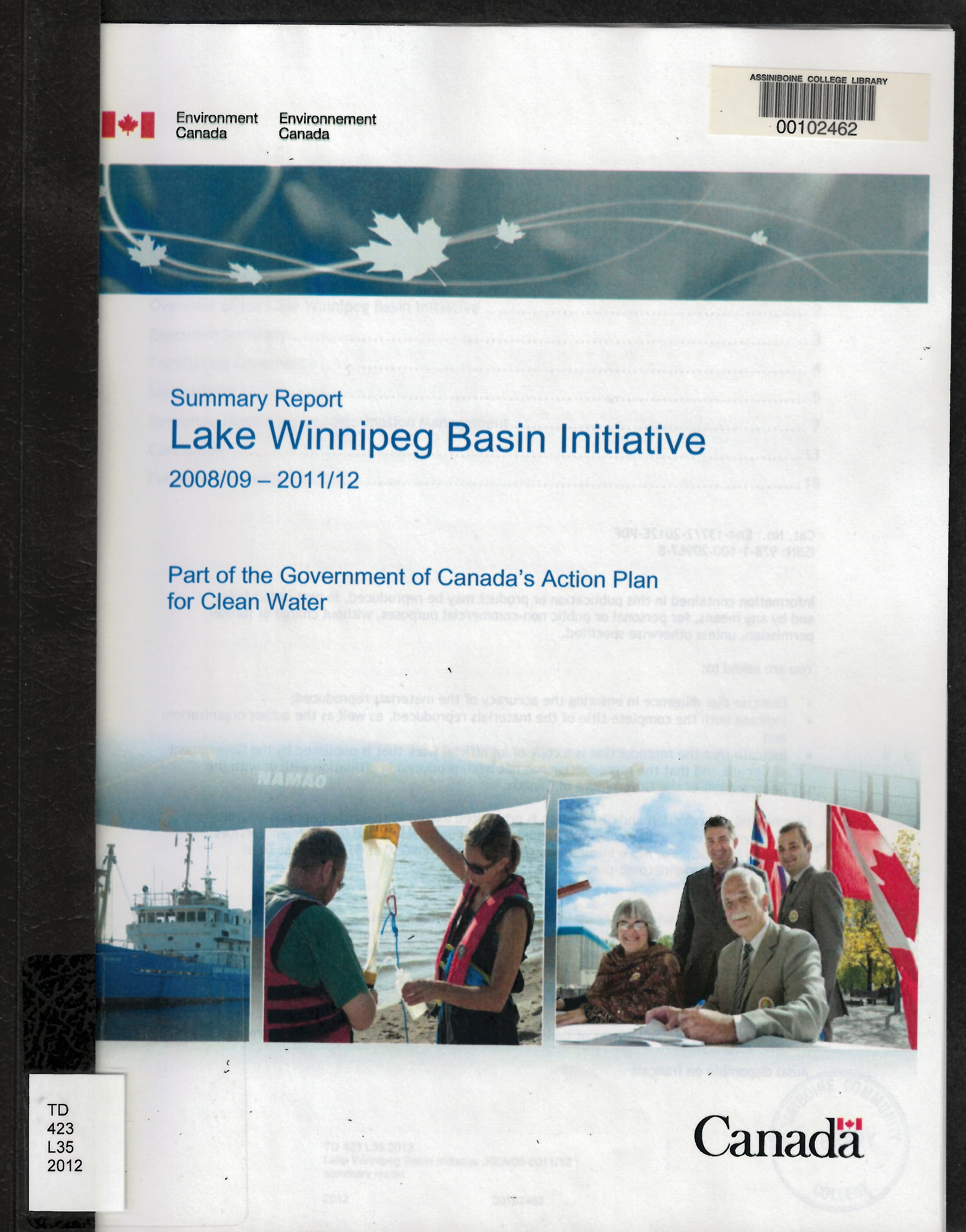 Lake Winnipeg Basin Initiative 2008/09-2011/12 : summary report