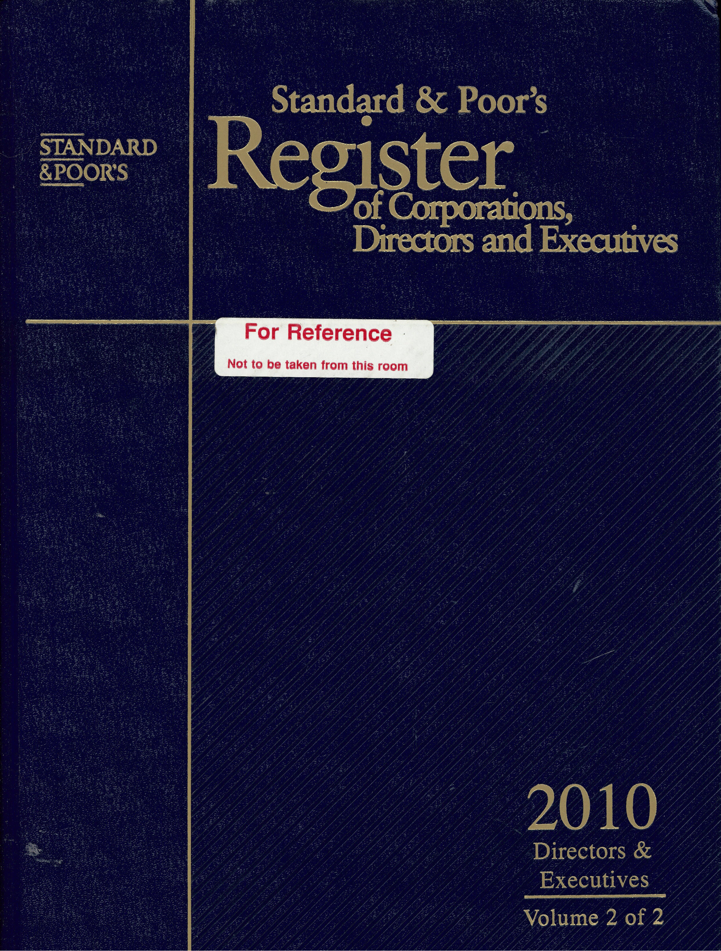 Standard & Poor's register of corporations, directors and executives.