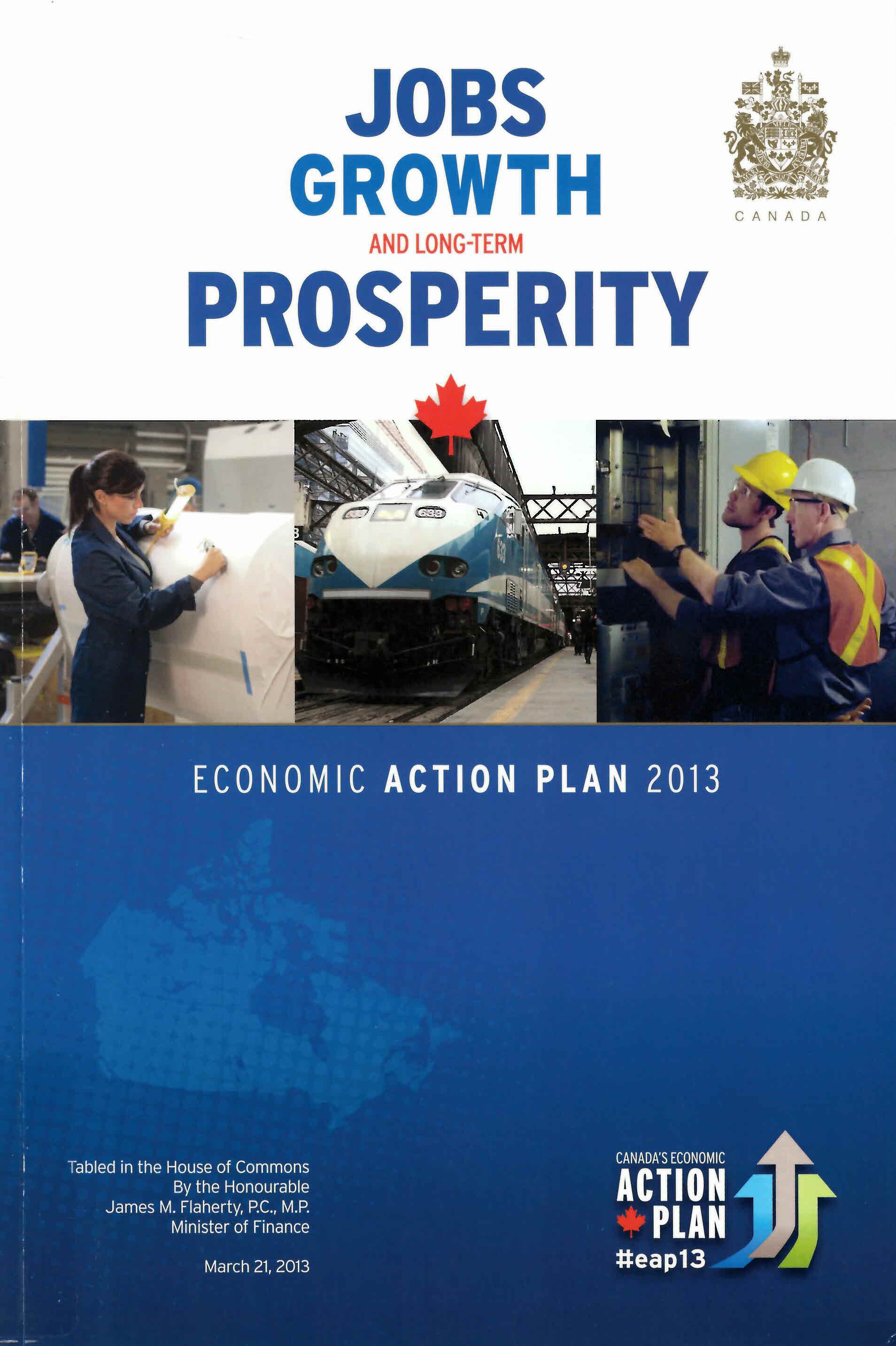 Jobs growth and long-term prosperity : economic action plan 2013