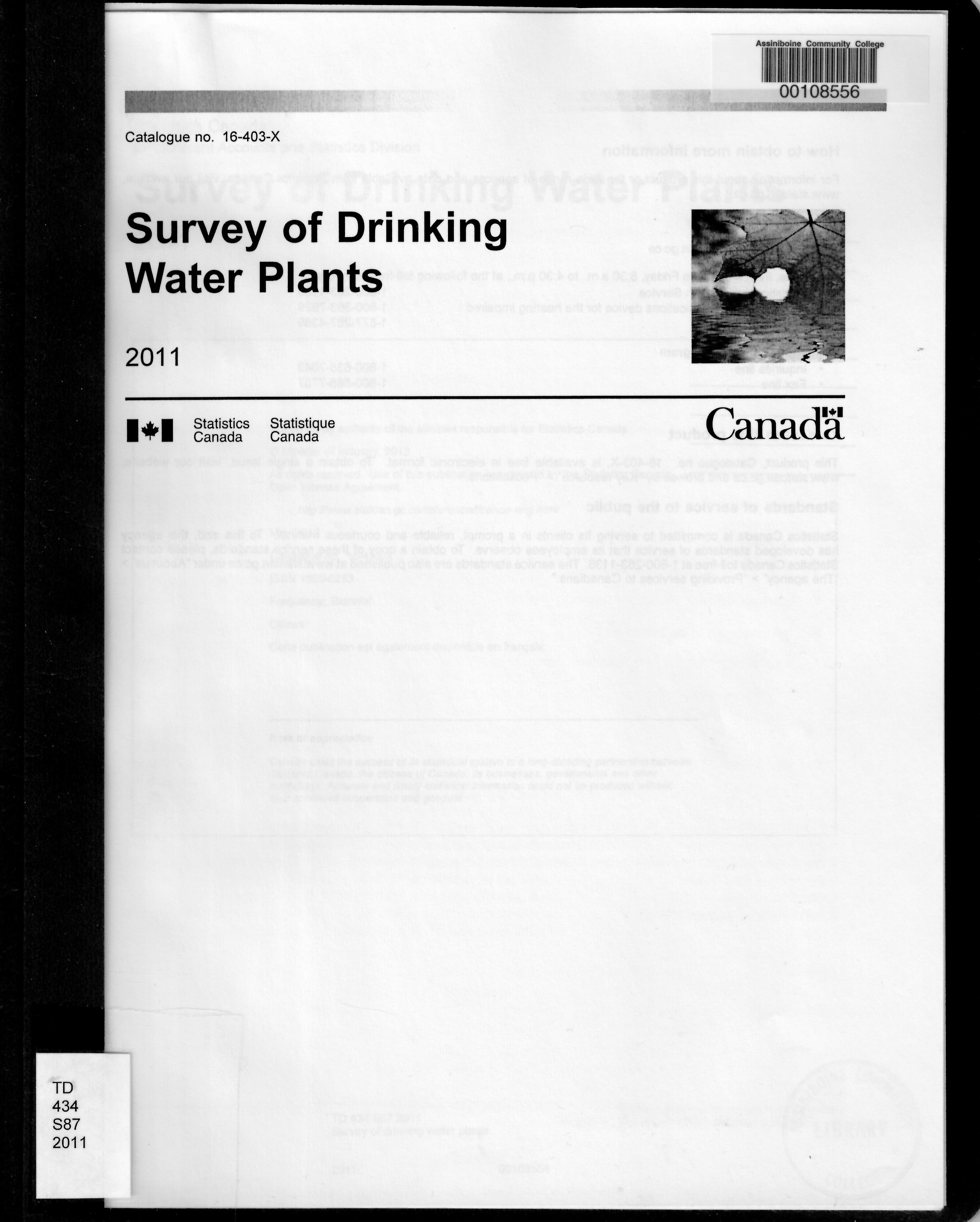 Survey of drinking water plants