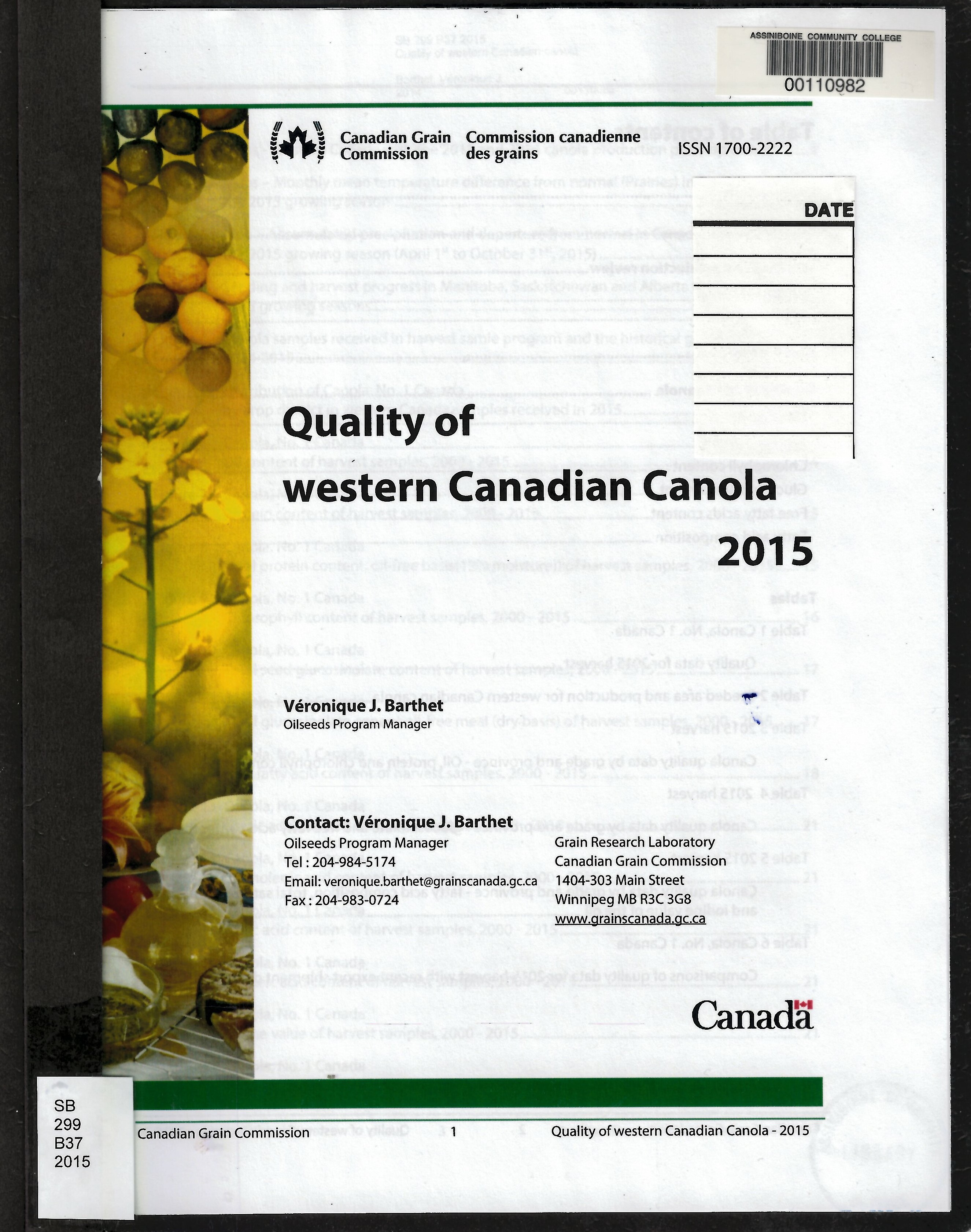 Quality of western Canadian canola