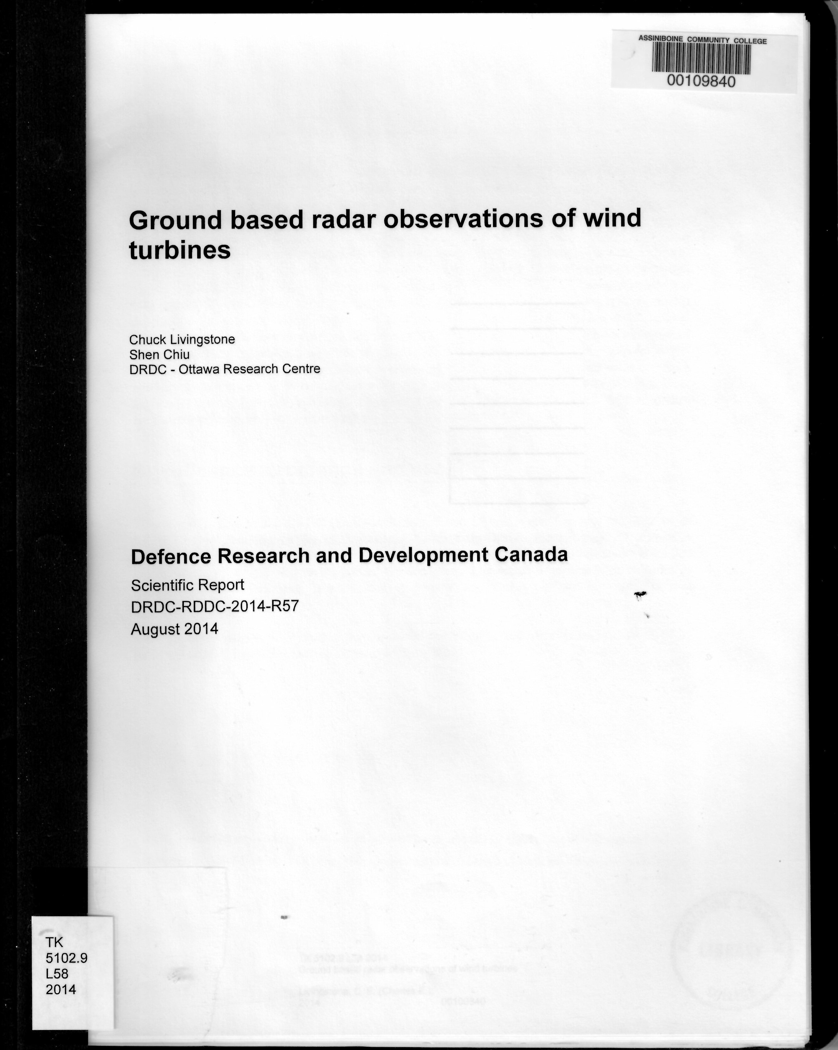 Ground based radar observations of wind turbines