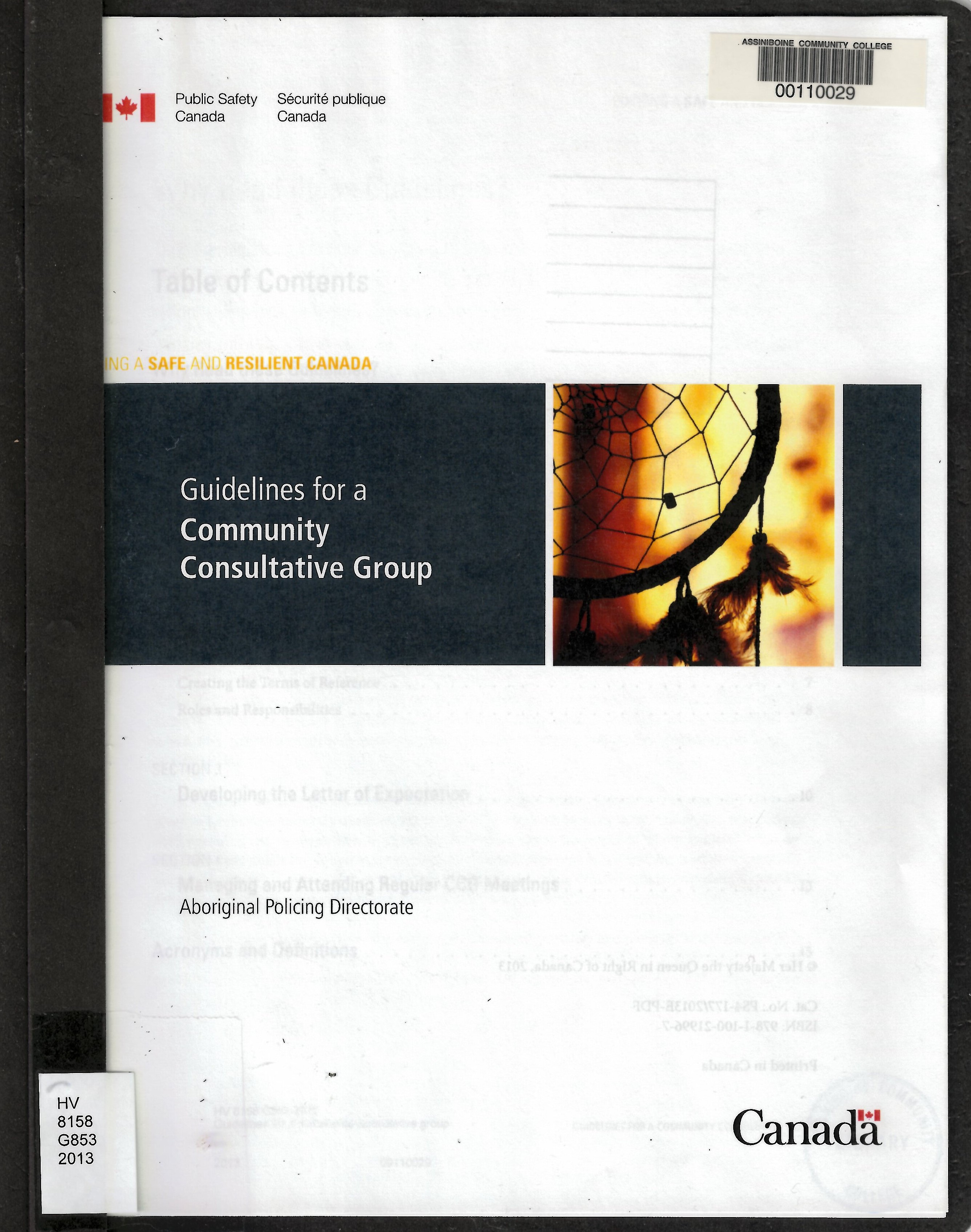 Guidelines for a community consultative group