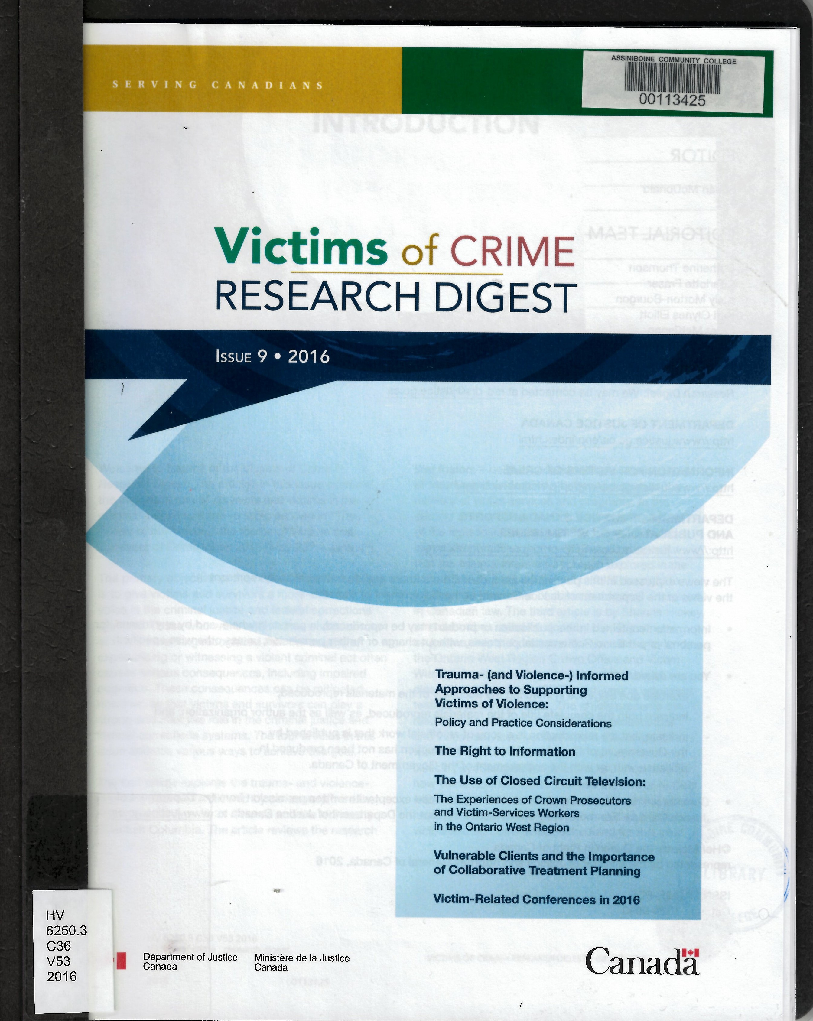 Victims of crime : research digest