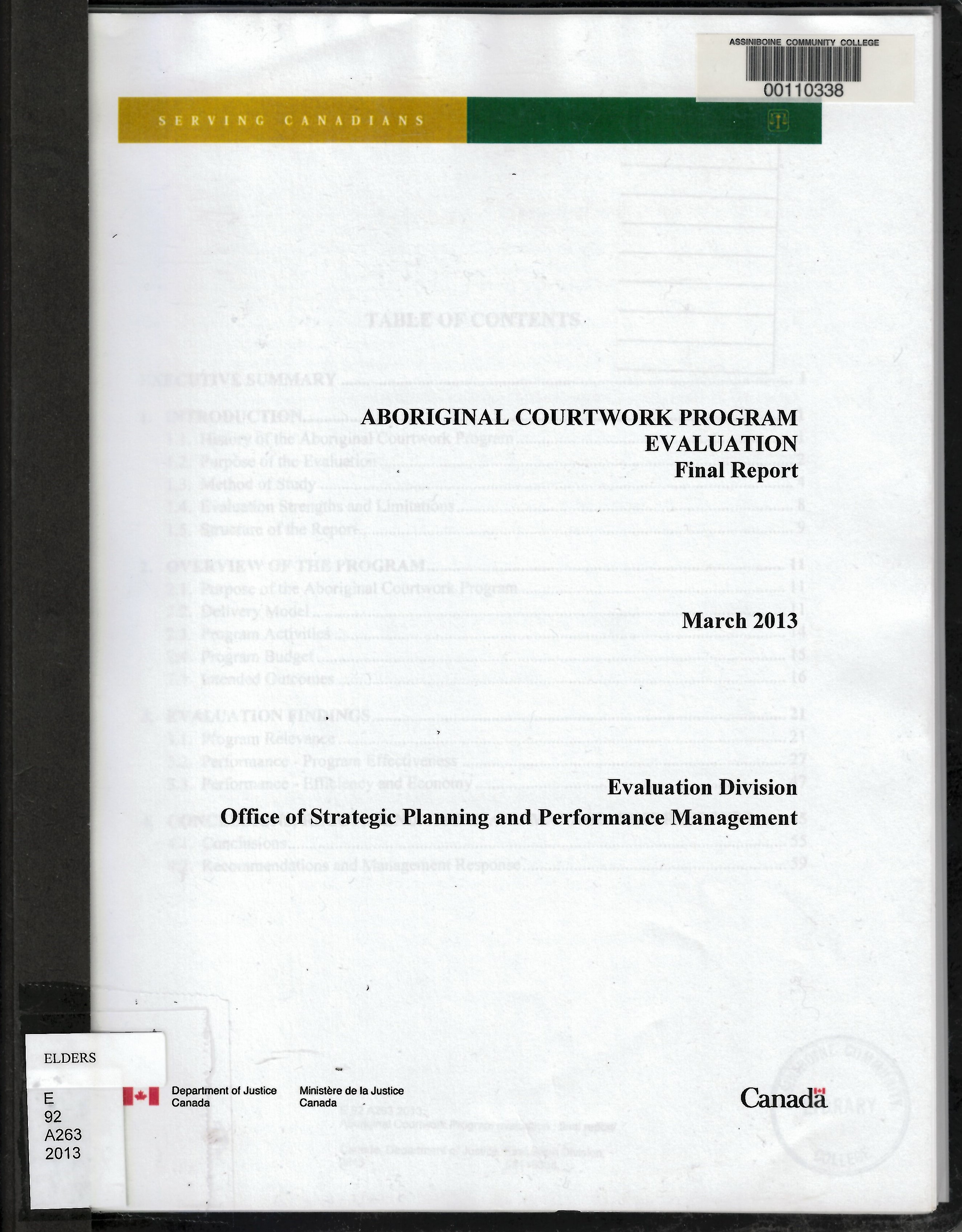 Aboriginal Courtwork Program evaluation : final report