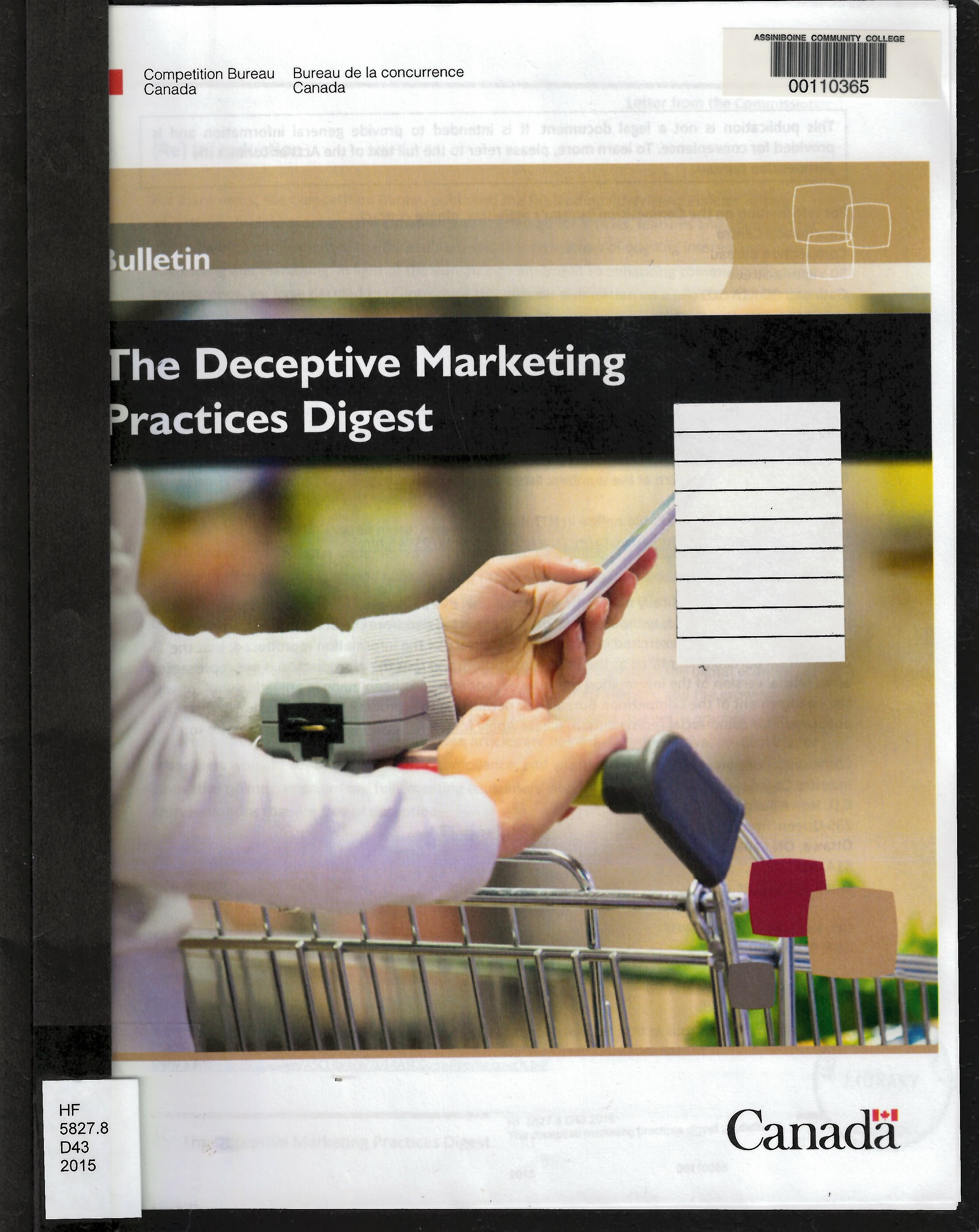 The deceptive marketing practices digest : bulletin