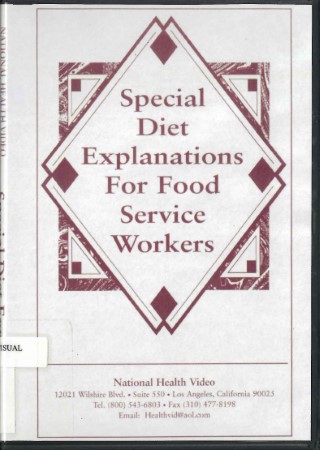 Special diet explanations for food service workers