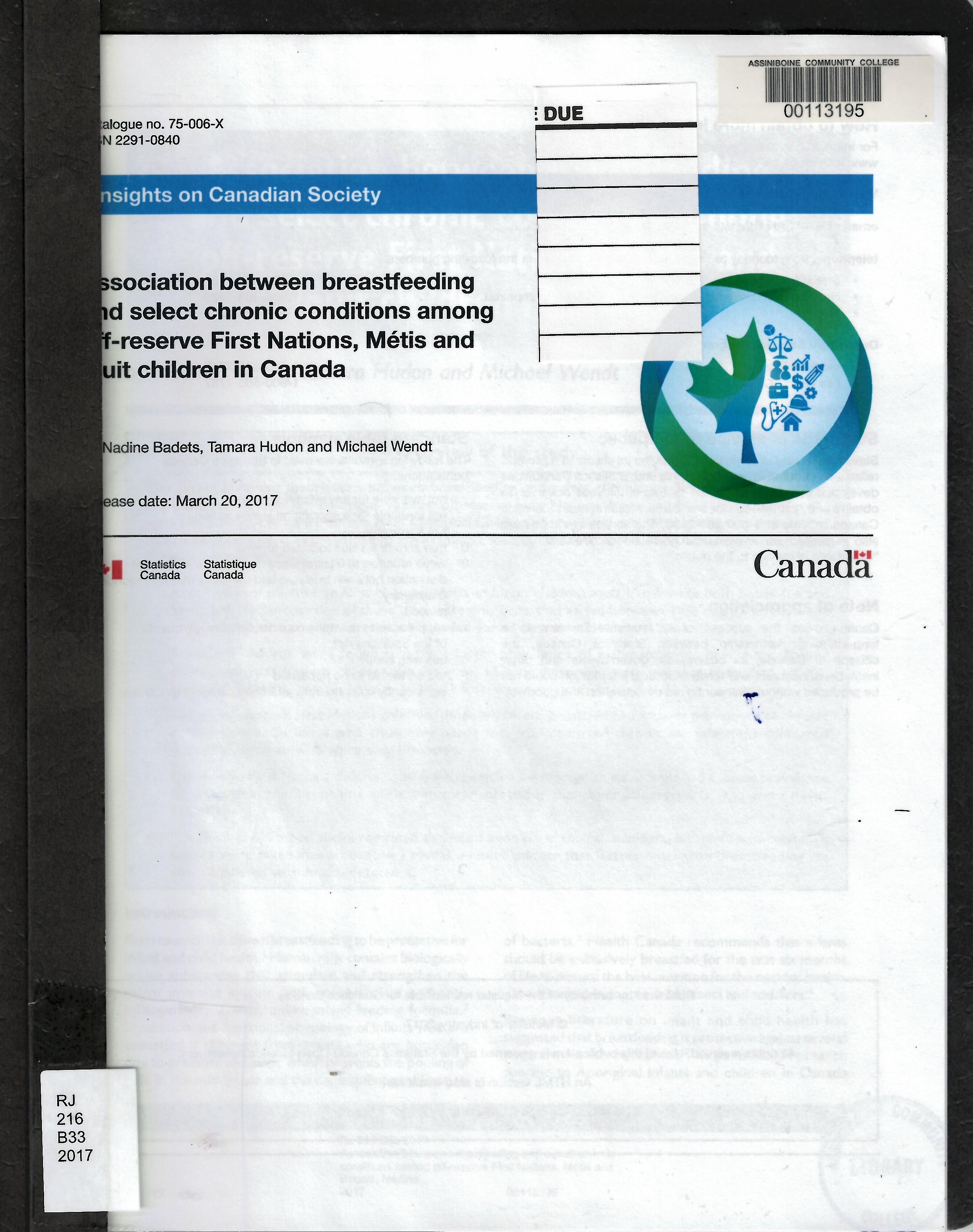 Association between breastfeeding and select chronic conditions among off-reserve First Nations, Métis and Inuit children in Canada