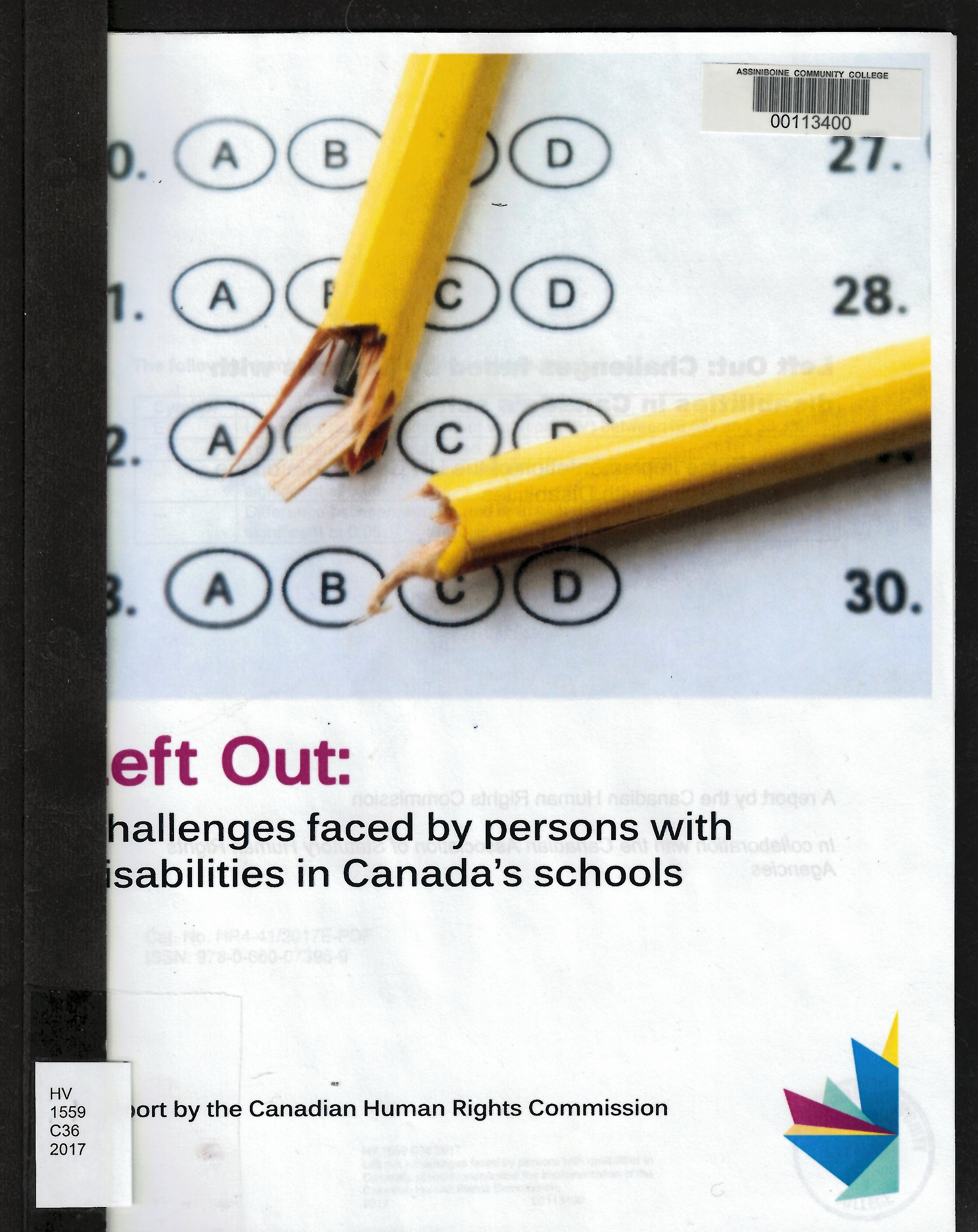 Left out - challenges faced by persons with disabilities in Canada's schools : monitoring the implementation of the UN Convention on the Rights of Persons with Disabilities