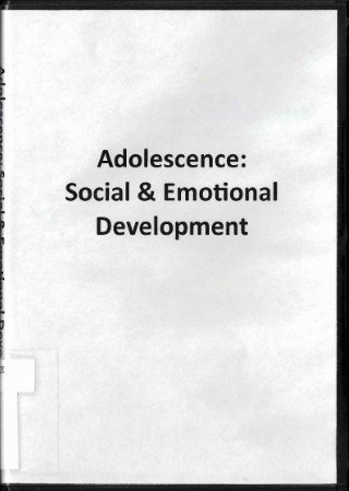 Adolescence : social & emotional development