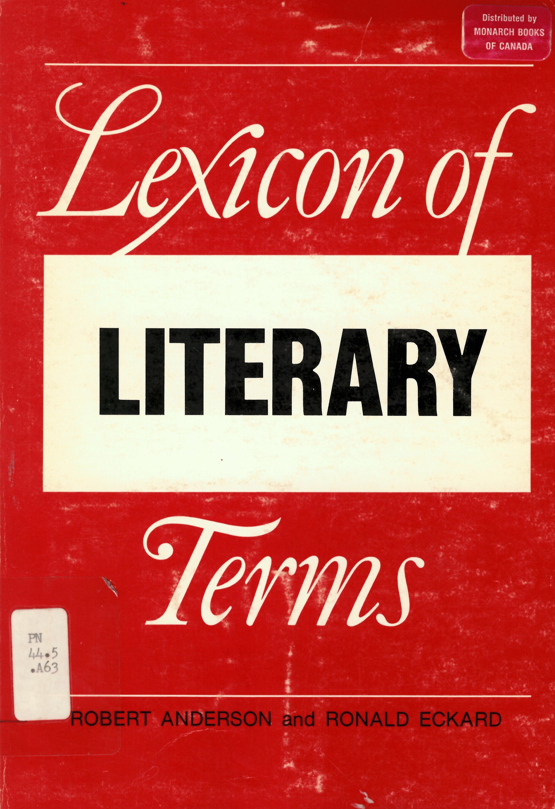 Lexicon of literary terms