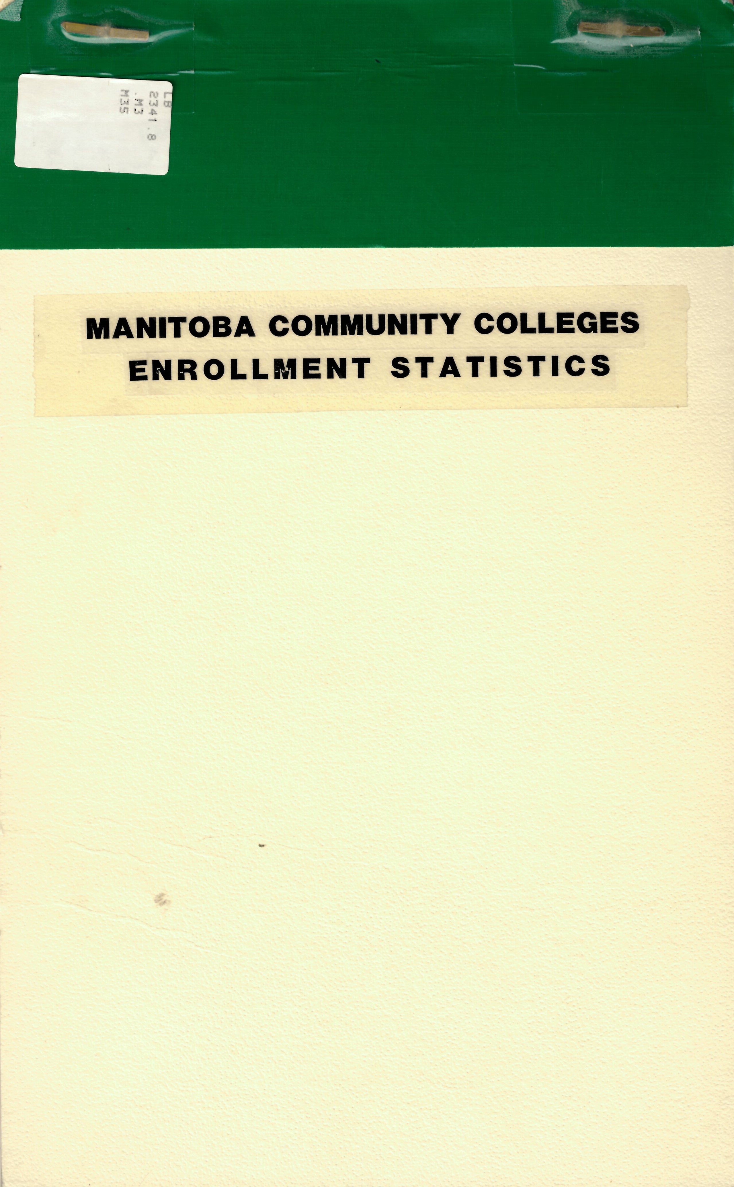 Manitoba community colleges enrollment statistics