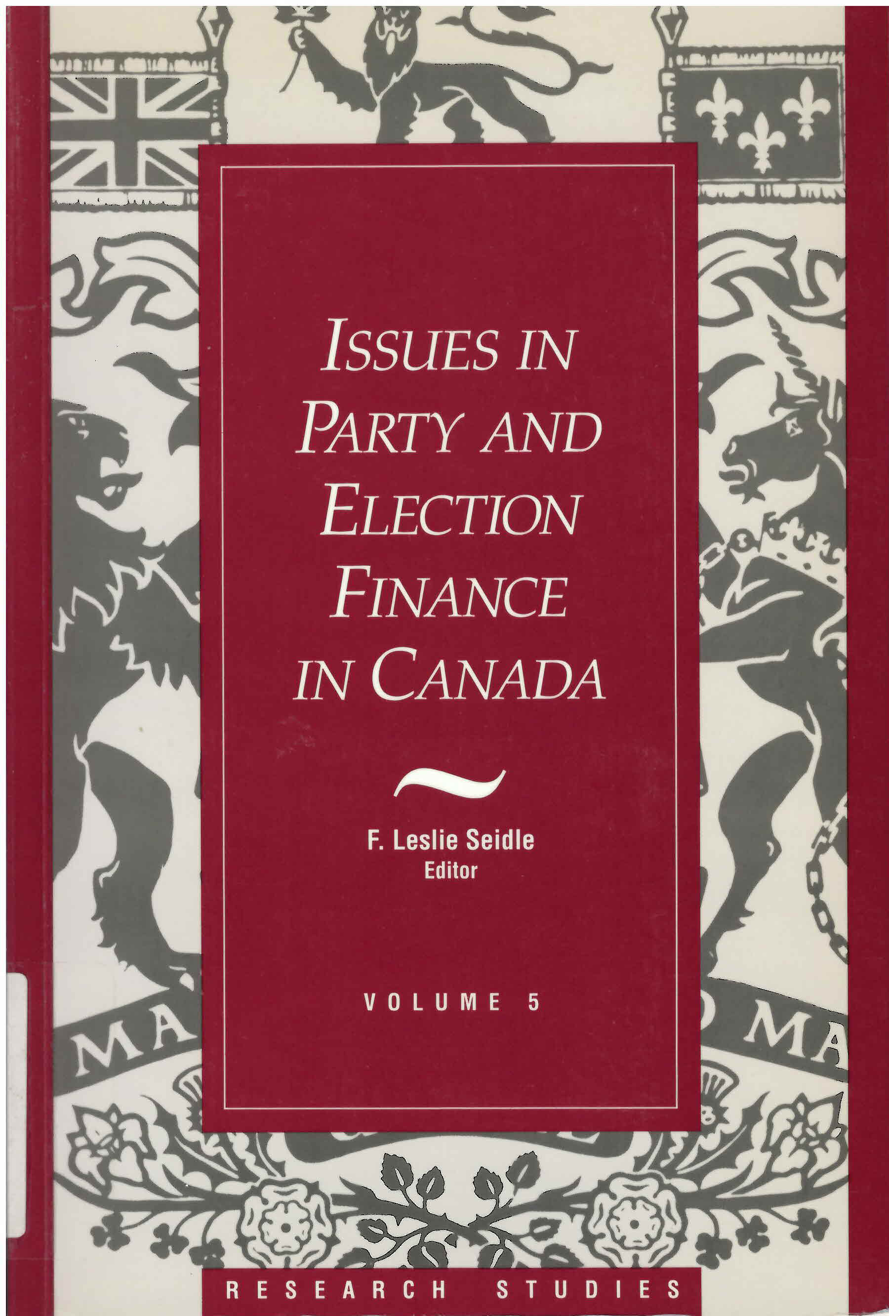 Issues in party and election finance in Canada