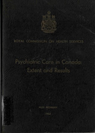 Psychiatric care in Canada: extent and results /